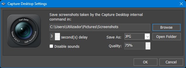 Capture Desktop settings