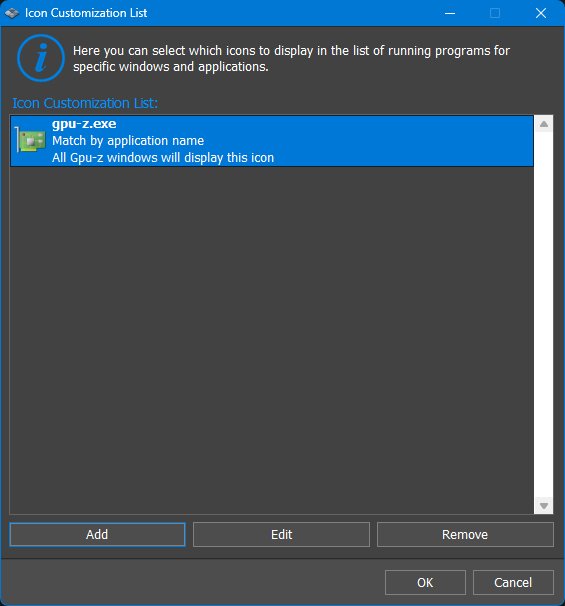 Customize task icons