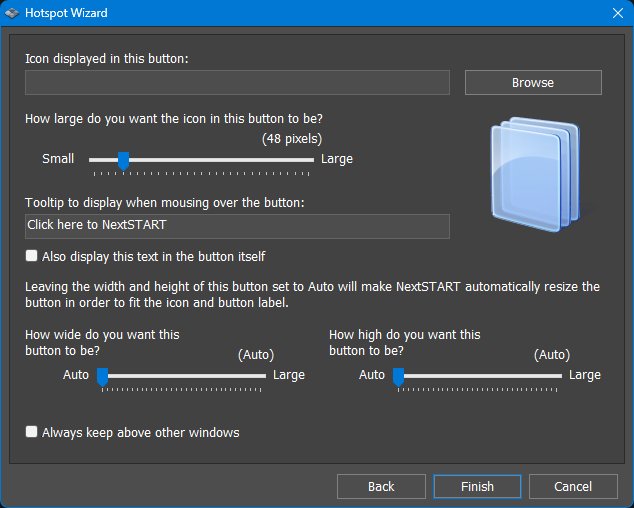 Hotspot Wizard button action