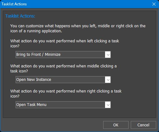 Tasklist actions