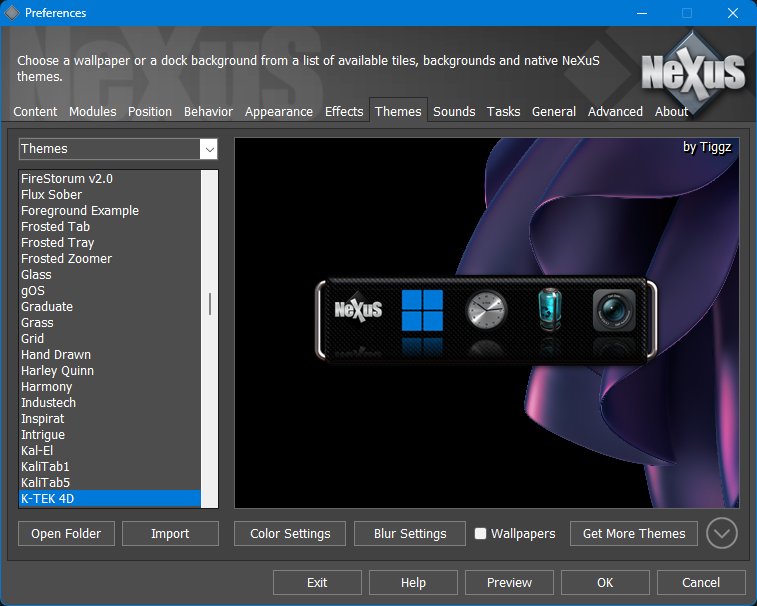 Preferences - Themes tab