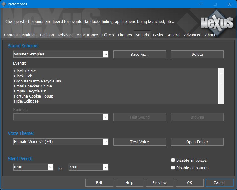 Preferences - Sounds tab