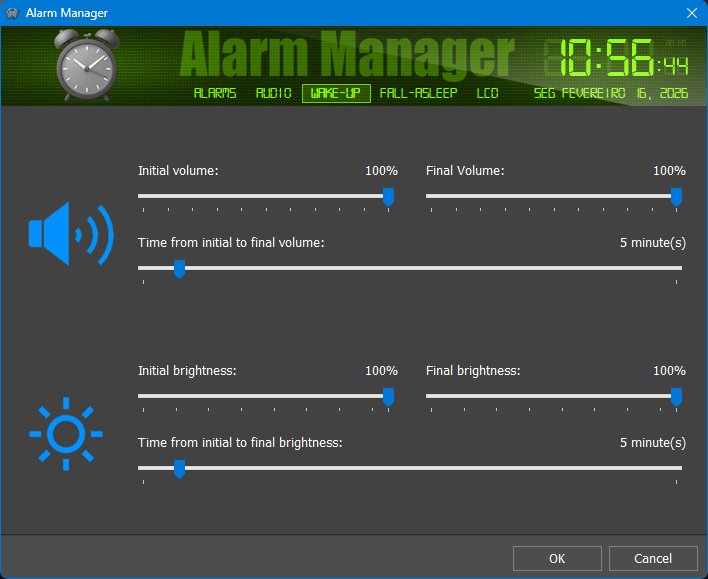 Alarm wake-up settings