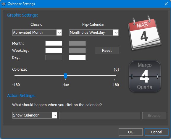 Calendar module settings