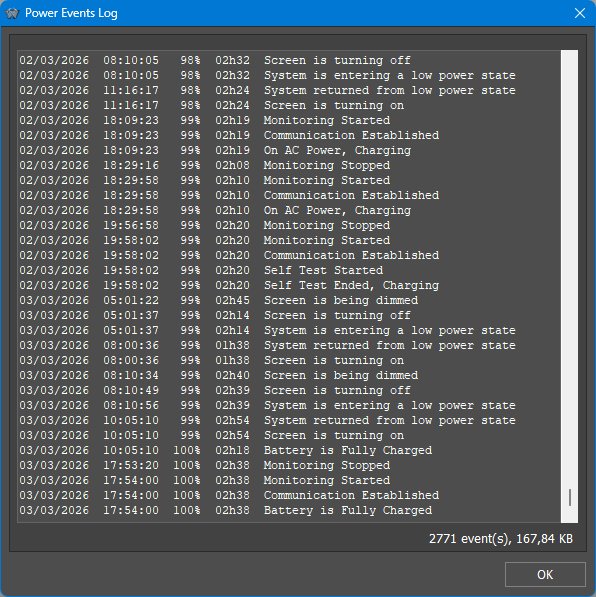 Battery power log