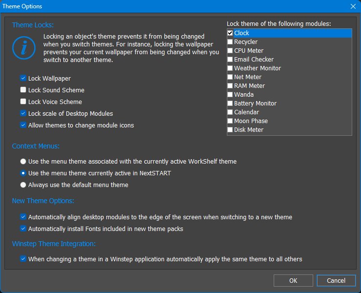 Theme Options dialog